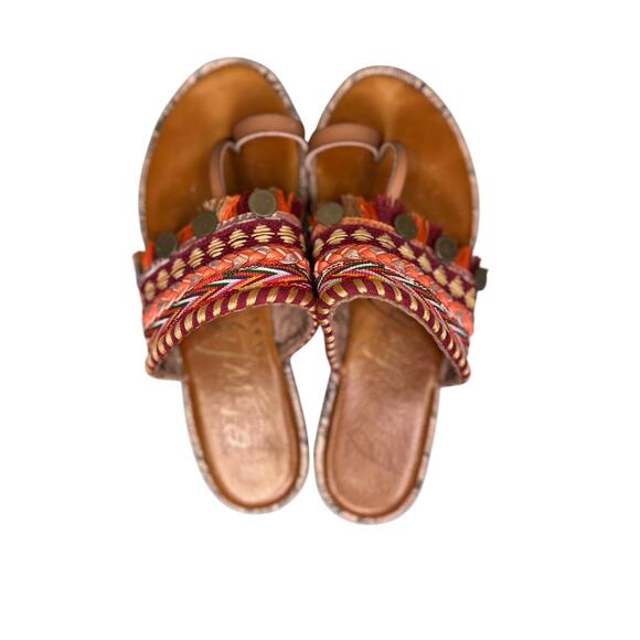 Blowfish Malibue Raelynn in Sea Lion Die Cut Multi Ribbons Color Varian Sz. 9 - Picture 2 of 6